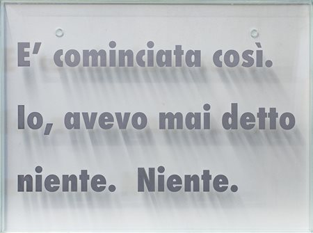 VITTORIO CORSINI (1956) Senza Titolo Applicazioni su scatola di vetro - Pezzo...