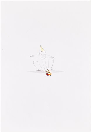 LISA PONTI (1922) Senza Titolo Tecnica mista e collage su carta cm 29x20