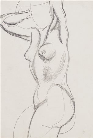 RENATO GUTTUSO (1911-1987) Senza Titolo Matita su carta cm 33x23 Provenienza...