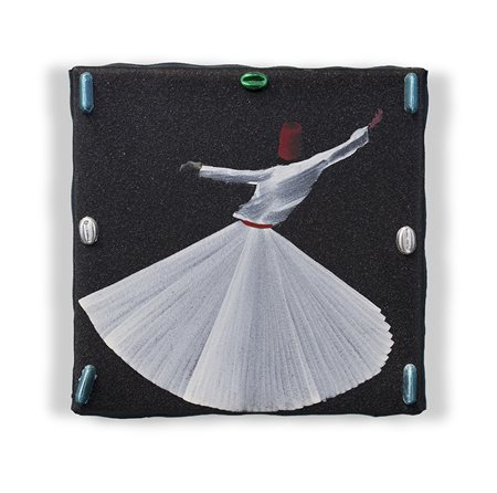 ALDO MONDINO (1938-2005) Turcatina, 2004 Olio e applicazioni di cioccolatini...