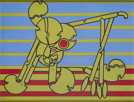 RENATO VOLPINI (1934) Senza Titolo Tempera su cartoncino cm 50,5x67,5 Firma...