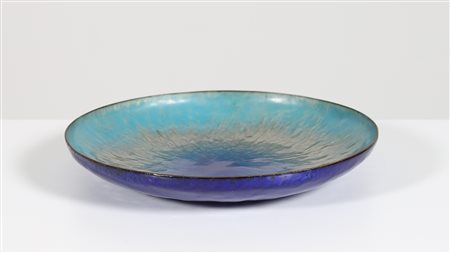 DE POLI PAOLO (1905 - 1996) Piatto in metallo smaltato, per Smalti De Poli...