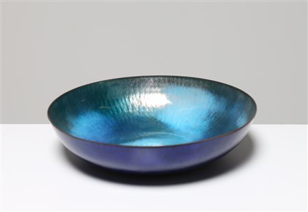 DE POLI PAOLO (1905 - 1996) Grande ciotola in metallo smaltato, per Smalti De...