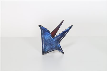 GIO PONTI - PAOLO DE POLI Uccello in rame smaltato per, Smalti De Poli Padova...