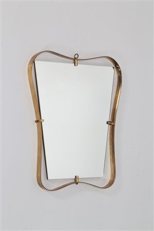 FONTANA ARTE Specchio da parete con cornice in ottone, per Fontana arte anni...