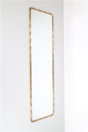 BORSANI OSVALDO (1911 - 1985) Grande specchiera da parete in legno dorato,...