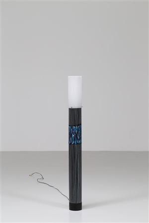 BROTTO ANGELO (1914 - 2002) Attrib. Lampada da terra in metallo smaltato e...