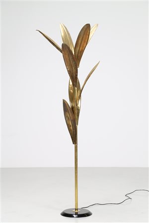 BOTTEGA GADDA Lampada da terra in ottone e alluminio verniciato. -. Cm 44,00...