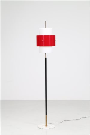STILNOVO Lampada da terra in metallo laccato e perspex, con base in marmo,...