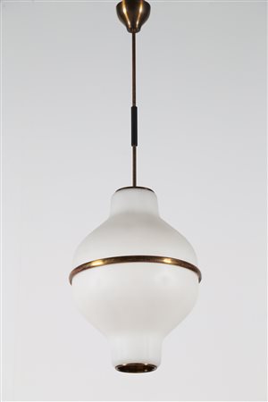 TORLASCO OSCAR Lampada a sospensione in metallo laccato ottone e vetro...