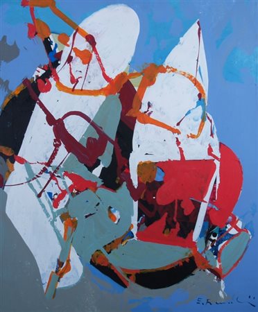FRANCESCHINI EDOARDO (Catania 1928 - Varese 2006) "Senza titolo" 2002 Olio su...