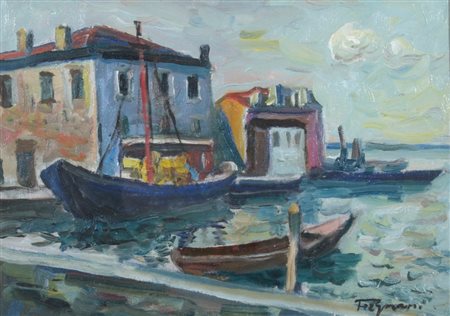 FERGNANI CORRADO (Viguzzolo d'Alessandria 1910 - Milano 1986) "Chioggia" 1984...