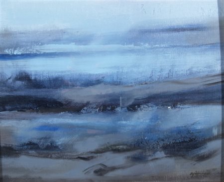 AJMONE GIUSEPPE (Carpignano Sesia 1923 - Romagnano Sesia 2005) "Il Sesia...