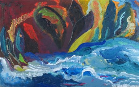 GERMANA' MIMMO (Catania 1944 - Busto Arsizio 1992) "Opsi" 1981 Olio su tela...