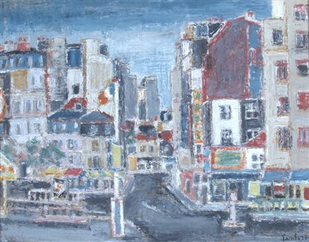 TAMBURI ORFEO (Jesi 1910 - Parigi 1994) "Strada di Parigi" Olio su tela cm....