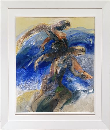 ENNIO CALABRIA Studio per strano vedere della sera acrilico su tela cm....