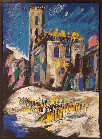 ALFONSO MANGONE Firenze, 2009 acrilico su tela cm.150x100, dichiarazione...