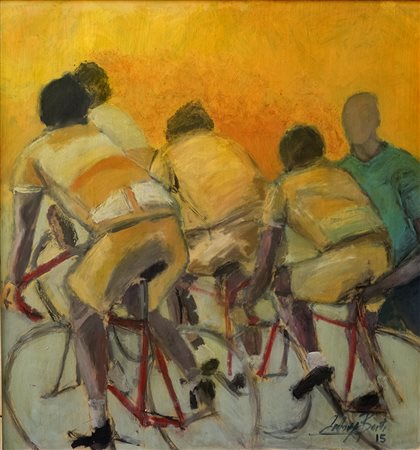 FABRIZIO BERTI Corri corri, 2015 tecnica mista su tavola cm. 100x93,5, firma...