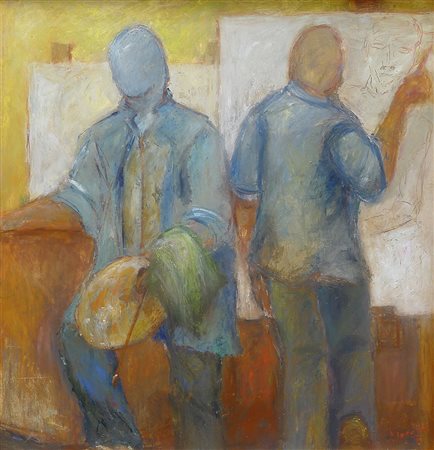 FABRIZIO BERTI Scuola d’Arte, 2013 tecnica mista su tavola cm. 129x124,...