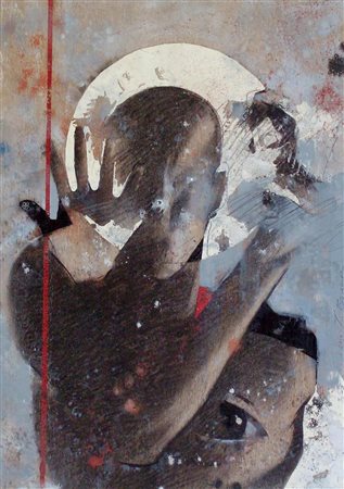 TIZIANO BONANNI Il grande demiurgo, 2010 dipinto su legno cm. 70x50, firma...