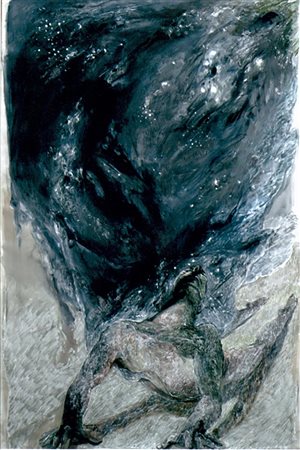 ENNIO CALABRIA Le sbarre delle stelle, 2013 tecnica mista cm. 180x120 firma...