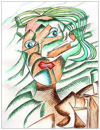 ENRICO BAJ 1924 – 2003 Senza titolo Incisione a colori es.119/150. Firma in...