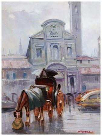 GRACO PONTICELLI 1908 Senza titolo Olio su tela 40 x 30. Firma in b. a d.;...