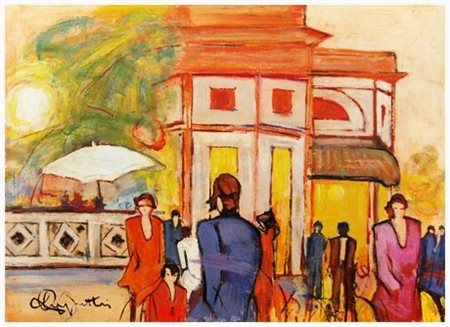 DINO PELAGATTI 1932 Senza titolo Olio su tavola 25 x 35. Firma in b. a s. e...