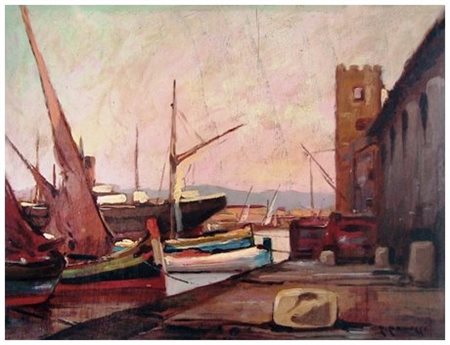 RENUCCIO RENUCCI 1880 – 1947 Senza titolo Olio su tavola 26,5 x 35. Firma in...