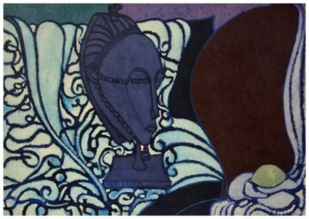 LISANDRO RAMACCIOTTI 1950 Yaure con limone 1990 Olio su tela 70 x 100....