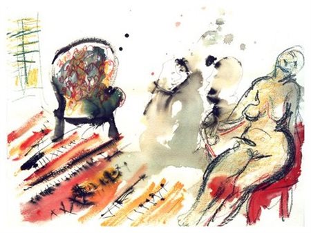 BERNARD DAMIANO 1927 – 2000 Composizione T.m. su cartoncino 57 x 77. Firma...