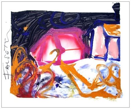 MASSIMO FALSETTI 1955 Notturno Olio su tela 50 x 60. Firma (in verticale) a...