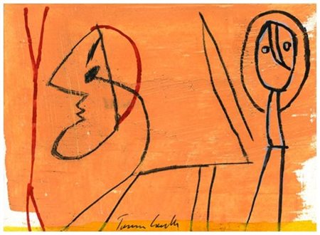 TOMMASO CASCELLA 1951 Senza titolo T.m. su cartone preparato a ruvido 11 x...