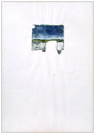 MARIO SCHIFANO 1934 – 1998 Senza titolo Smalto e collage su cartoncino 100 x...