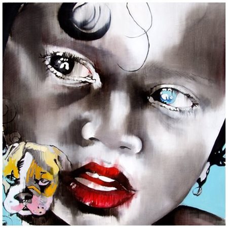 CLEONICE GIOIA 1976 Cocukis Olio su tela 60 x 60. Firma e titolo sul verso....