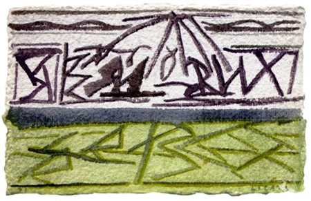 RICCARDO LICATA 1929 Senza titolo 1990 Acquerello su carta 16 x 24. Firma in...