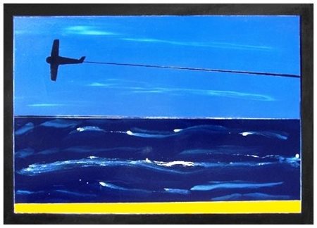 FRANCO ANGELI 1935 – 1988 Giallo cromo Olio su tela 70 x 100. Firma e data...