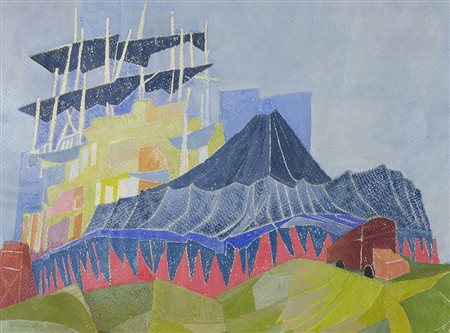 Renato Daneo Trieste 1908-1978 "Borgo antico" cm. 50x70 - acquerello su carta...