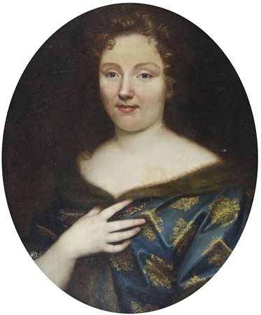 Maestro del XVIII secolo "Gentildonna" cm. 63x52 - olio su tela foderata (ovale)