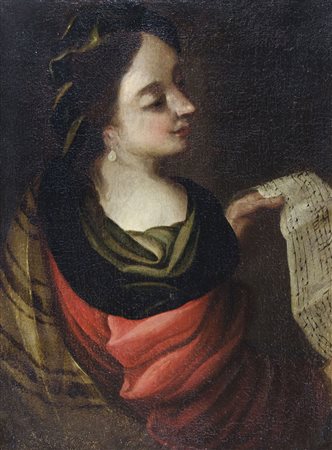 Maestro del XVIII secolo "Musicante" cm. 73x54 - olio su tela foderata Al...