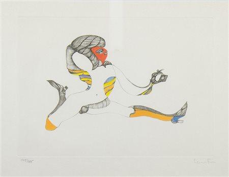 Leonor Fini Buenos Aires 1908-Parigi 1996 "Le temps de la mue" cm. 28x38 -...