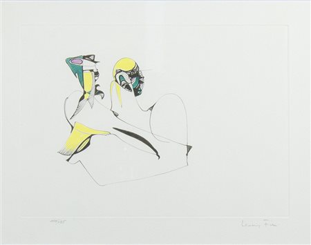 Leonor Fini Buenos Aires 1908-Parigi 1996 "Le temps de la mue" cm. 28x38 -...