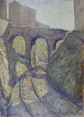 Riccardo Bastianutto Trieste 1906-1979 "Verso l'ignoto" (1932)0 cm. 68x50 -...