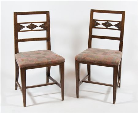 Lotto di 4 sedie. XIX secolo.