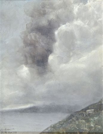 Antonio Asturl 1904-1986 Lotto di 5 oli su cartone raffiguranti paesaggi, cm....