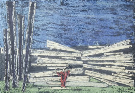 Nino Perizi Trieste 1917-1994 "Studio di scena per una tragedia greca" (1960)...