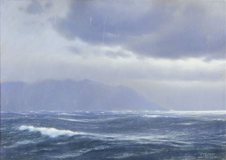 Paolo Klodic Trieste 1887-1961 "Marina" cm. 40x57 - pastelli colorati Firmato...