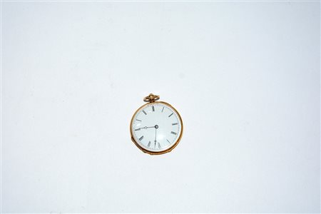 MELLY Orologio da tasca da donna in oro 18K e smalti, moviemnto con carica a...