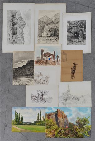 Giuseppe Puricelli Guerra (Gallarate 1832-Casirate D'Adda 1894)Cartelletta...