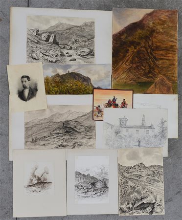 Giuseppe Puricelli Guerra (Gallarate 1832-Casirate D'Adda 1894)Cartelletta...